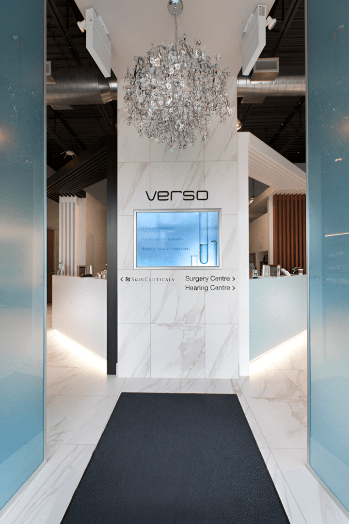 Sleek medical center reception area