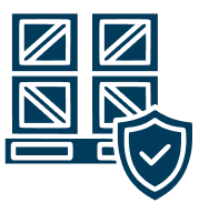 Secure storage graphic symbol