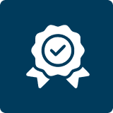 Quality badge with checkmark