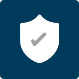 Security shield icon with checkmark